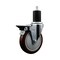 Service Caster 5'' Maroon Poly Swivel 1-3/4'' Expanding Stem Caster with Brake SCC-EX20S514-PPUB-MRN-PLB-134 - alternate 1